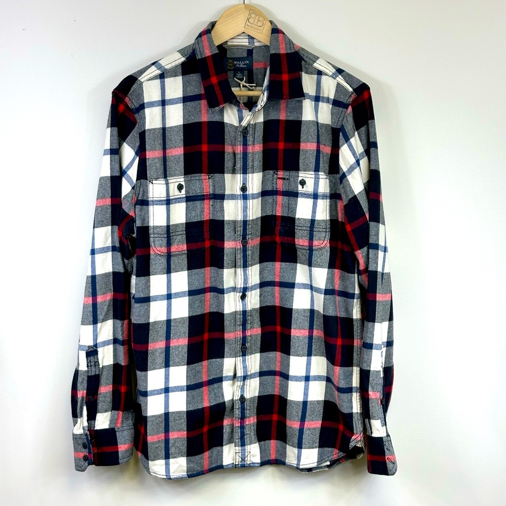 Wallin & Bros. Flannel Plaid Button Down Shirt
